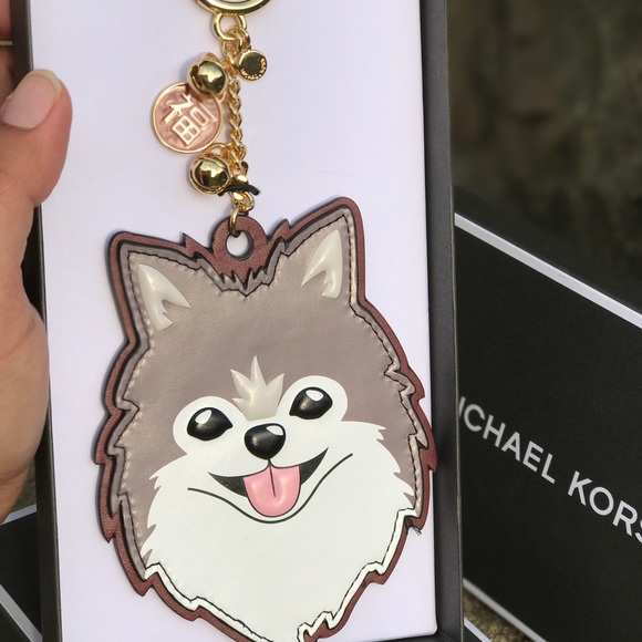 MICHAEL KORS Year of Dog Bull DogLeather Key Charm - Picture 5 of 8